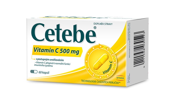 Cetebe<sup>®</sup> Vitamin C 500 mg s postupným uvolňováním Cetebe<sup>®</sup> Vitamin C 500 mg s postupným uvolňováním